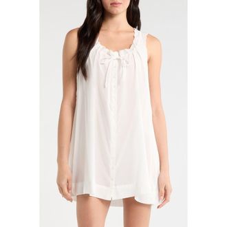 Reformation Holly Organic Cotton Blend Sleep Dress in Ivory at Nordstrom, Size X-Small