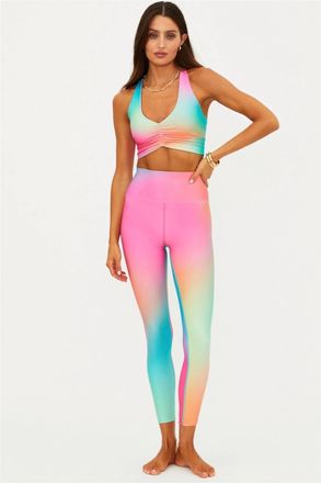 Beach Riot Piper High-Rise Legging In Strawberry Sunset Ombr&eacute;