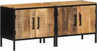 vidaXL Armario De Noche Marr&oacute;n Y Negro 50 X 30 X 45 Cm Vidaxl