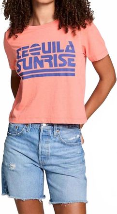 Chaser Tequila Sunrise Tee In Orange Peel