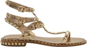 Ash Ash, Schoenen, Dames, Beige, 40 EU, Leer, Platte sandalen