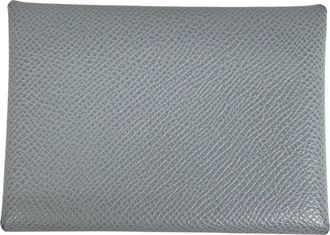 Herm&egrave;s Blue Epsom Leather Coin Purse/Coin Case (Pre-Owned)