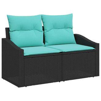 vidaXL Sof&aacute; De Jard&iacute;n Gris 123 X 62 X 69cm Rat&aacute;n Sint&eacute;tico Vidaxl