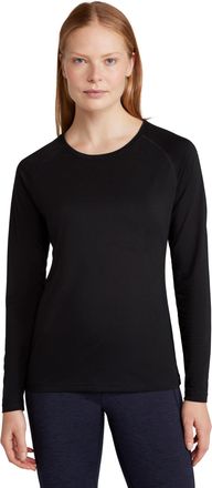 Mountain Warehouse IsoCool Dynamic Womens Top - Comfortable Ladies Tshirt, Long Sleeve Top, Lightweight, Fast Dry, Breathable - for Spring Summer, & Travelling Black Wom