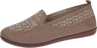 Generic Womens Flat Shoes Mesh Breathable Pumps Shoes Solid Color Round Toe Lightweight Foldable Classic Comfortable Slip On Walking Shoe Running Workout Coff