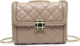 Generic Womens Quilted Crossbody Handbag with Chain Strap, Flap Over Design with Decorative Square Detail, Multi-Compartment Shoulder Bag for Evening & Everyd