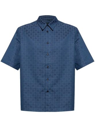 Givenchy Overhemd met monogram-print - Blauw