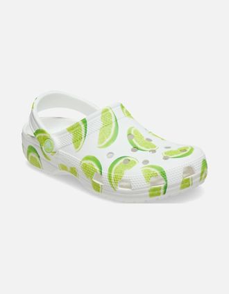 Crocs Womens Classic Womens Graphic Clogs - Lime Synth - Size: 5