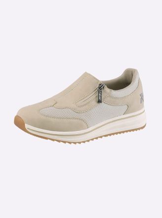 Rieker Slipper RIEKER, Damen, Gr. 37, elfenbein, Lederimitat, Textil, Schuhe Slipper