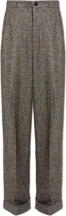 Dolce & Gabbana Plaid Broeken - Heren - Wijde Broeken - Bruin - M - Katoen - Broeken