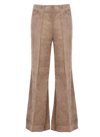 D.exterior Brown High-Waist Corduroy Flared Pants