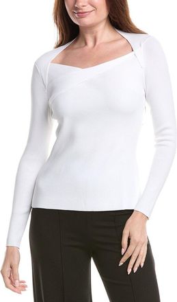 Elie Tahari Novelty Wrap Neck Top