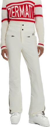 HUGO BOSS Womens Color Block Flared Salopette with Zipped Pockets in White - Size 14 UK