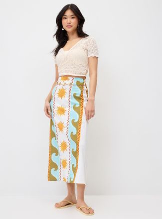 Billabong Womens Waves and suns maxi skirt
