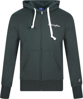 Champion Classic Script-logo zwarte hoodie met rits