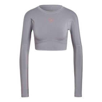 adidas (WMNS) adidas by Stella McCartney TrueStrength Cropped Long Sleeve Asia Sizing Grey HD9061