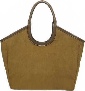 Jen & Co. Womens Piper Corduroy Tote Bag In Taupe