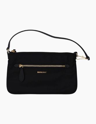 Burberry Womens Burberry Pouch Shoulder Bag - Black