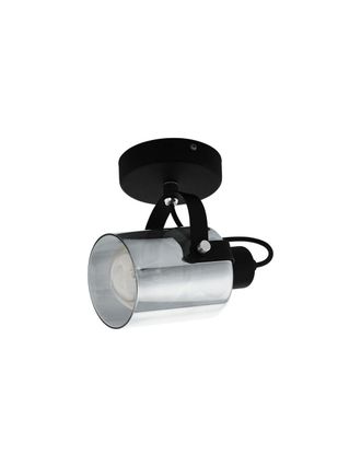 Eglo Foco Orientable Black Spot Cristal Ahumado Cilindro Berregas Eglo