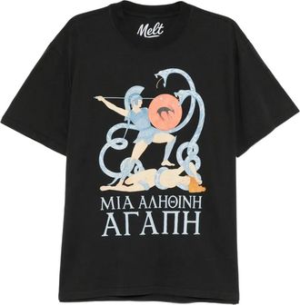 Melt T-shirt con stampa - Nero