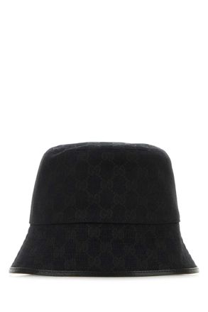 Gucci Black GG Logo Bucket Hat