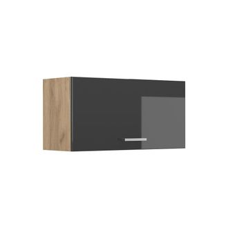 Vicco Armario Colgante R-line, Antracita Alto Brillo/roble Dorado, 80 Cm Plano, Vicco