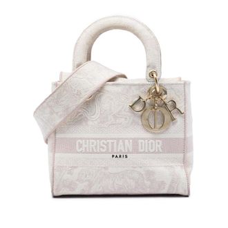 Dior Pre-owned Dior Medium Embroidered Canvas Toile De Jouy Lady D Lite Ladies QGJ0TVKVB0USKKMY