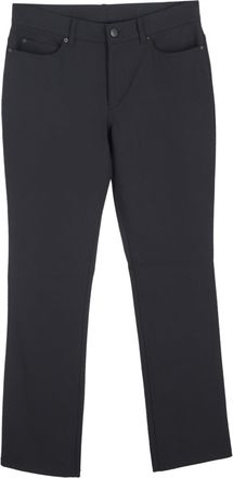 Escada Straight-Leg Trousers in Black Silk
