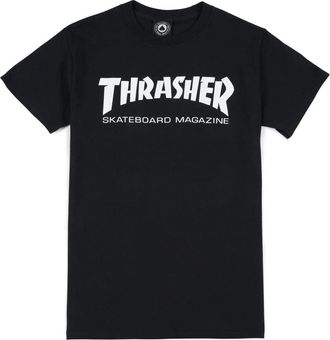 Thrasher Skatemag Tee Heren T-shirt Zwart/Wit - Heren - T-shirts - Zwart - S - Katoen - Tops