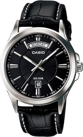 Casio Male DRESS Japan / South Korea Fashion Waterproof Mens Black Analog MTP-1381L-1A