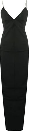 Rick Owens Abito lungo con spalline a catena - Nero