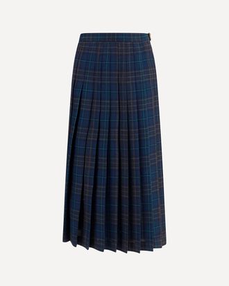 Burberry Gonna plissettata a quadri in misto lana Woman 8
