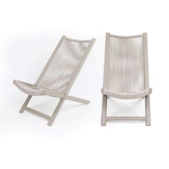 Mobili Rebecca Mobili Rebecca - Silla Tumbona Rebecca Mobili Azan 79x48x90 Acero Polirrat&aacute;n Gris Conjunto 2 Pzs