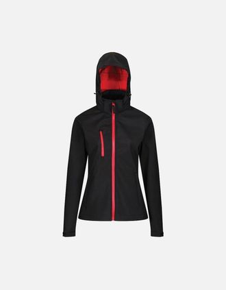 Regatta Womens Regatta Womens/Ladies Venturer Hooded Soft Shell Jacket - Black - Size: 18