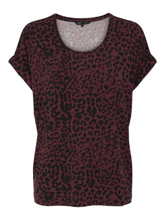 Only Kurzarmshirt »ONLMOSTER - Shirt mit Animal-Print und lockerem Schnitt« animal-print, modisch, loose fit, Viskosemischung, Rundhals