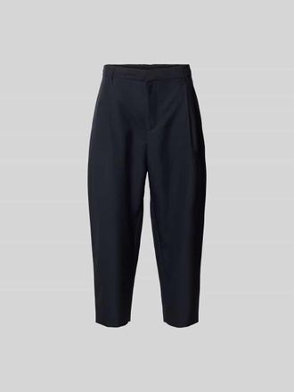 Maison Kitsun&eacute; Straight Fit Stoffhose mit Bundfalten in Dunkelblau, Gr&ouml;&szlig;e S