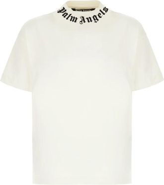 Palm Angels T-Shirt - Heren - T-shirts - Beige - S - Katoen - Tops