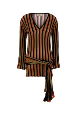 Blumarine Embroidered Knit Mini Dress