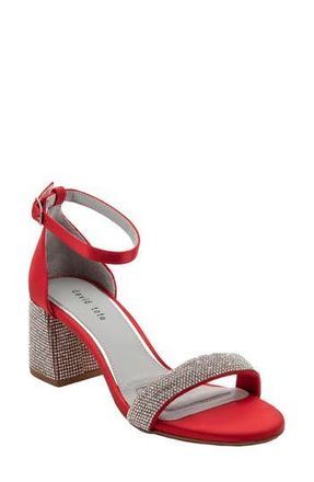 David Tate Icon Evening Sandal in Red Satin at Nordstrom Rack, Size 8.5