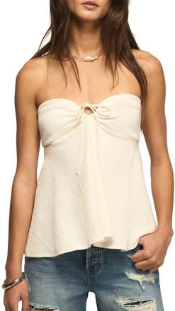 Lucky Brand Crinkle Tube Top in Antique White at Nordstrom, Size X-Large