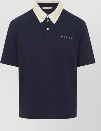 Marni polo shirt short sleeves contrasting collar