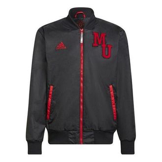 adidas limited Manchester United Soccer/Football logo Sports Jacket Black H63994
