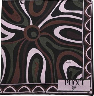 Pucci Marmo en Pesci-print Zijden Sjaal - Dames - Accessoires - Roze - ONE Size - Accessoires