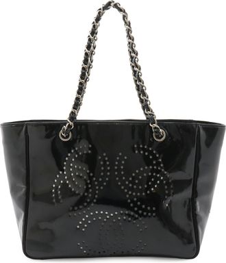 Chanel Black White Handbag Pouch Shoulder Bag Tote Bag (Pre-Owned)