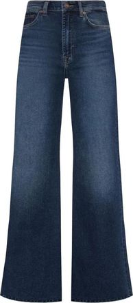 7 For All Mankind Flared Jeans met Riemlussen - Dames - Loose Fit Jeans - Blauw - W31 - Katoen - Jeans