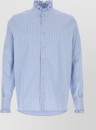 Valentino Garavani embroidered poplin shirt ruffled collar