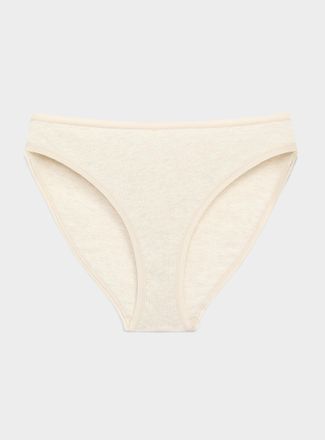 Miiyu Womens Elastic trim essential bikini panty 100% organic cotton