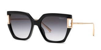 Chopard SCH378M 0BLK Womens Sunglasses Black Size 55