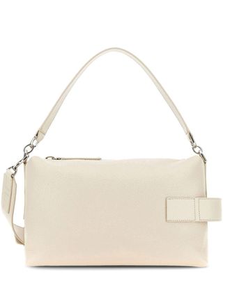 Hogan Script Bauletto leather shoulder bag - women - CALFSKIN - One Size - Neutrals