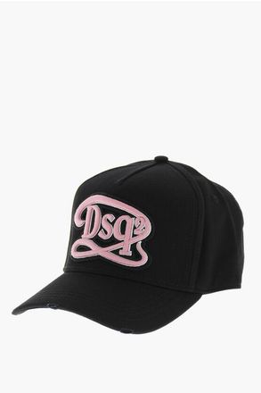 Dsquared2 Solid Color Baseball Cap FAMILY BUSINESS with Embossed Monog size One